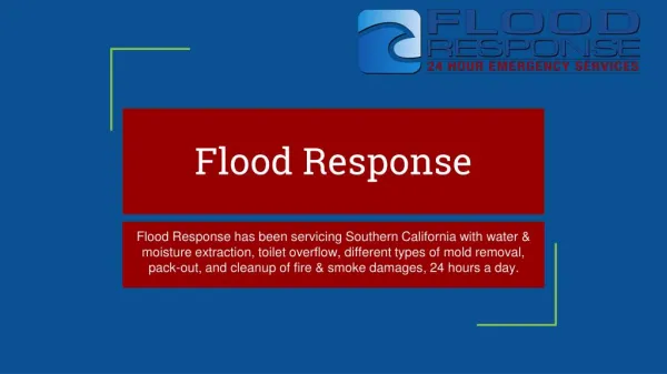 Flood Response for Effective Relief from Fire and Smoke Damage
