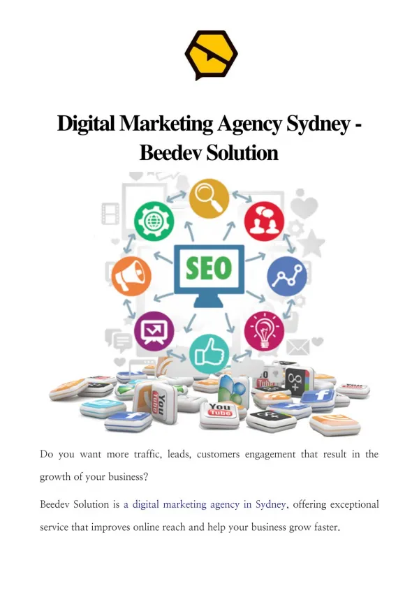 Digital Marketing Agency Sydney - Beedev Solution