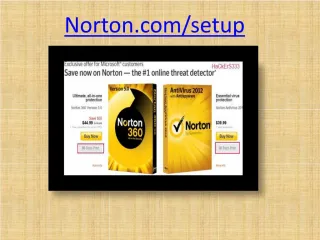 Norton.com/setup - Download and install the Norton product - slide 1