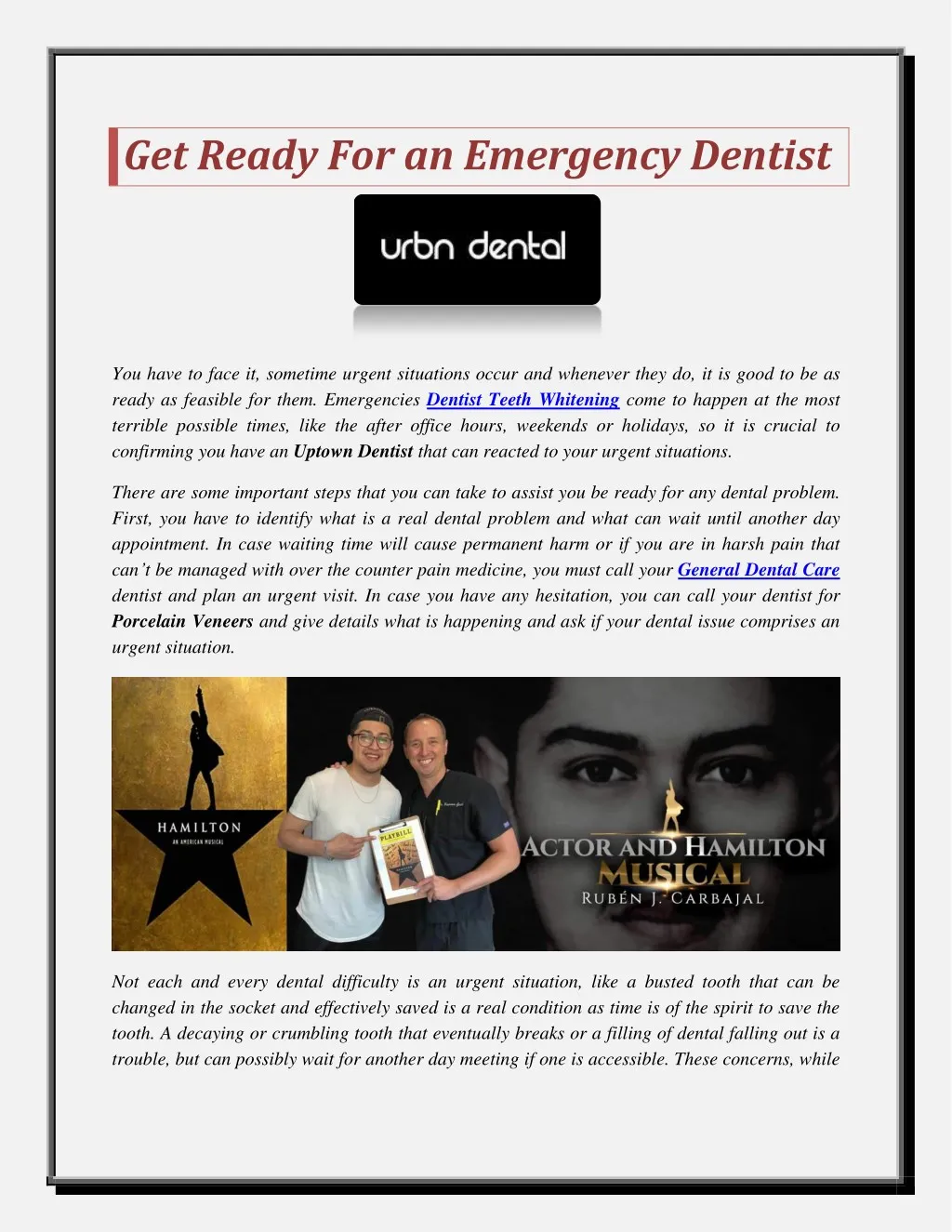 get ready for an emergency dentist