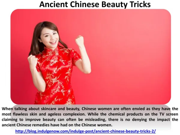 Ancient Chinese Beauty Tricks