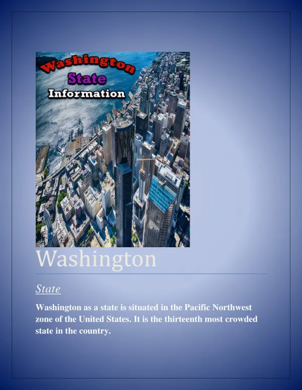 Population Of Washington 2019