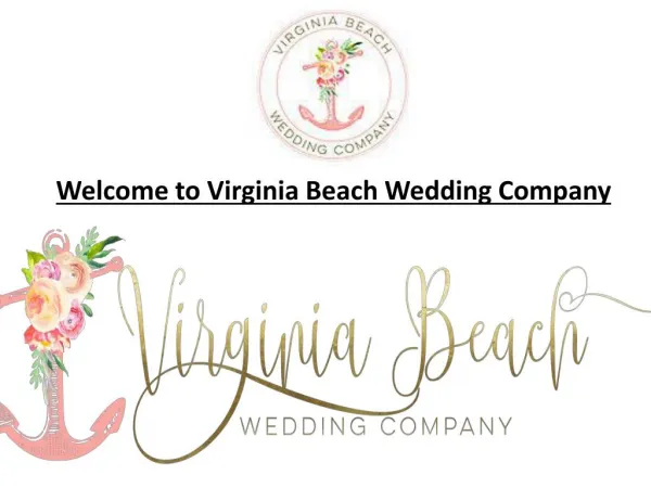Welcome to Virginia Beach Wedding Company