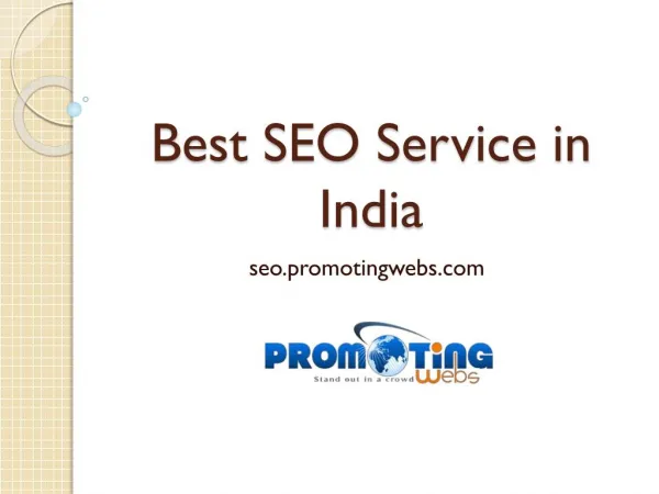 Best SEO Service in India - seo.promotingwebs.com