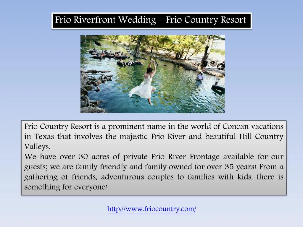 frio riverfront wedding frio country resort