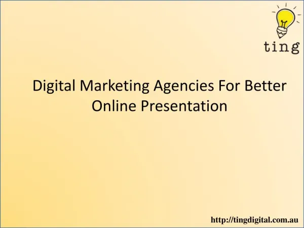 Digital Marketing Agencies For Better Online Presentation
