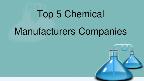 Specialty Chemical Manufacturing Companies