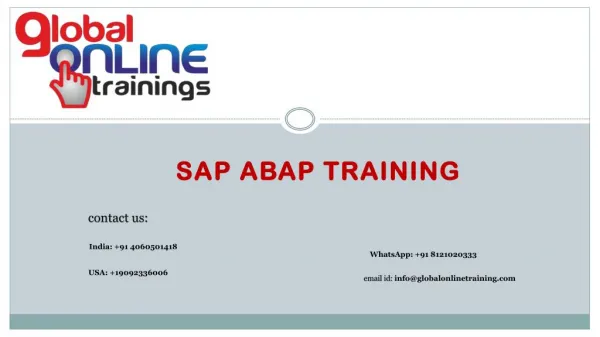 SAP ABAP Training | SAP Advanced ABAP Training - GOT
