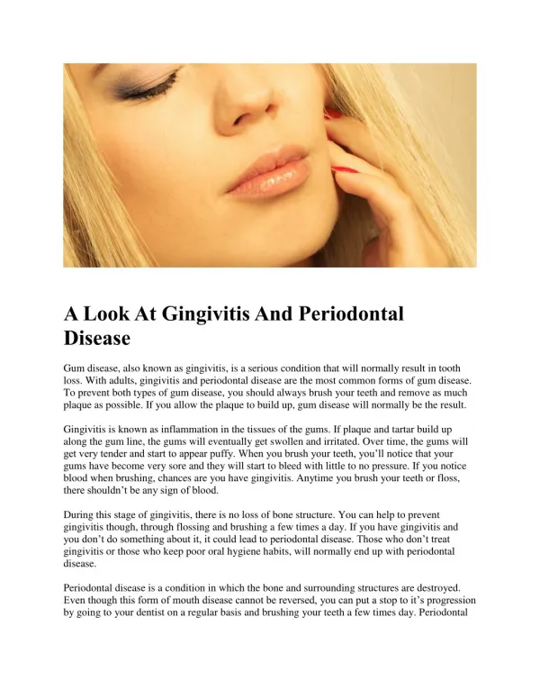 Gingivitis And Periodontal Disease Roslyn NY