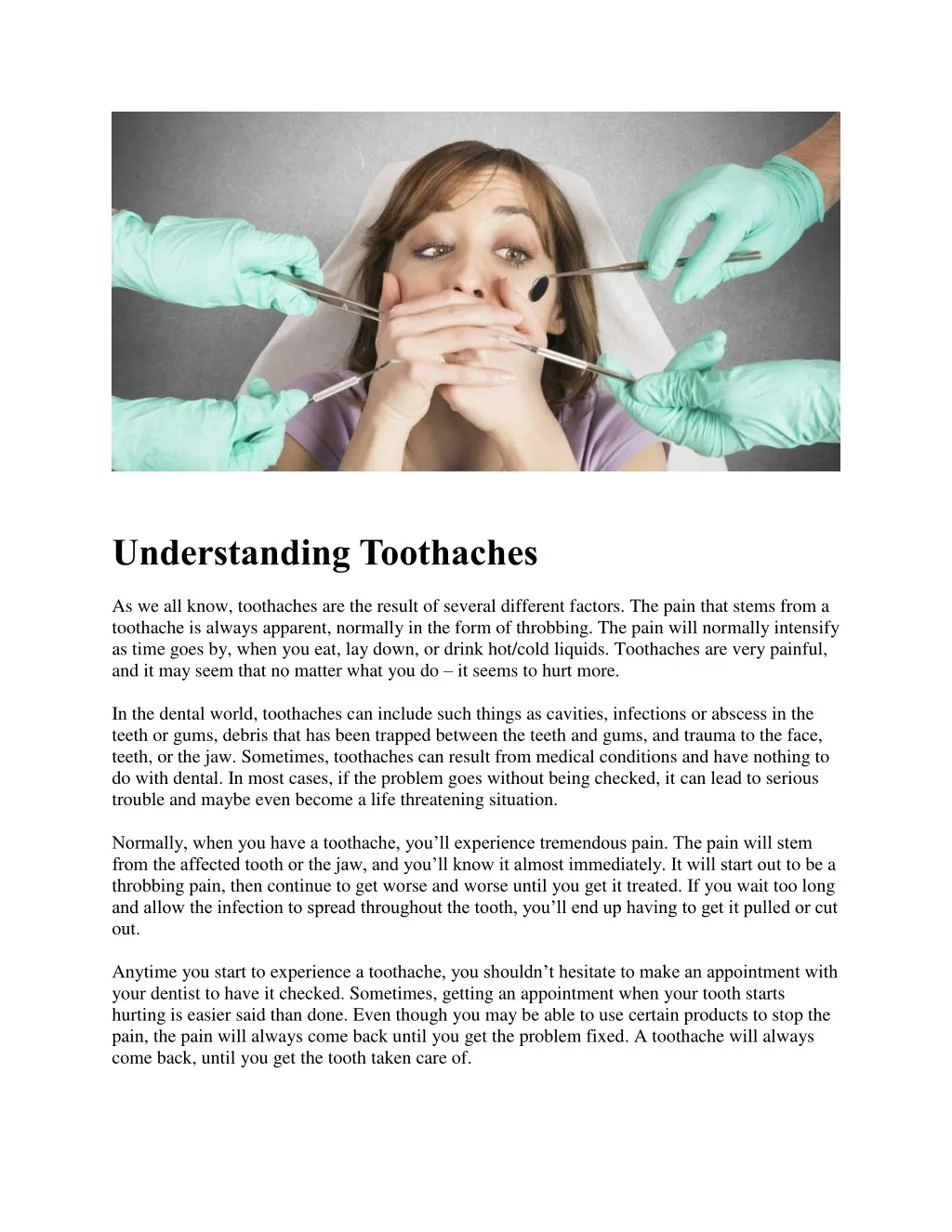 understanding toothaches