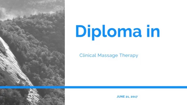 Diploma in Clinical Massage Therapy