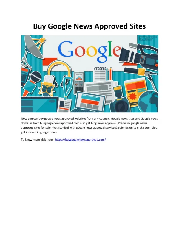 Buy Google News Approved Sites