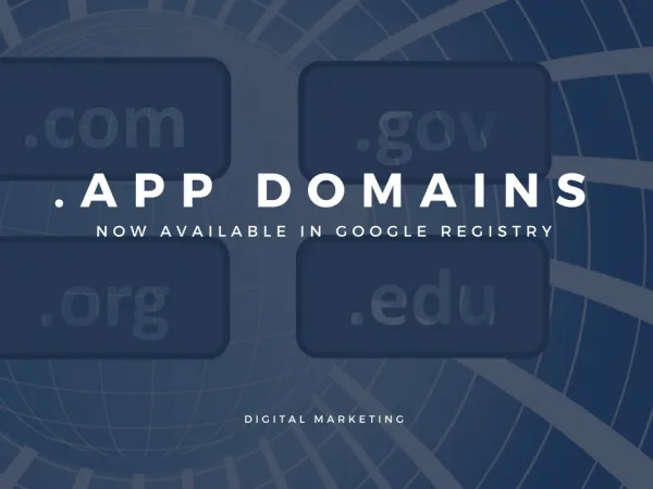 .APP Domains Now Available in Google Registry