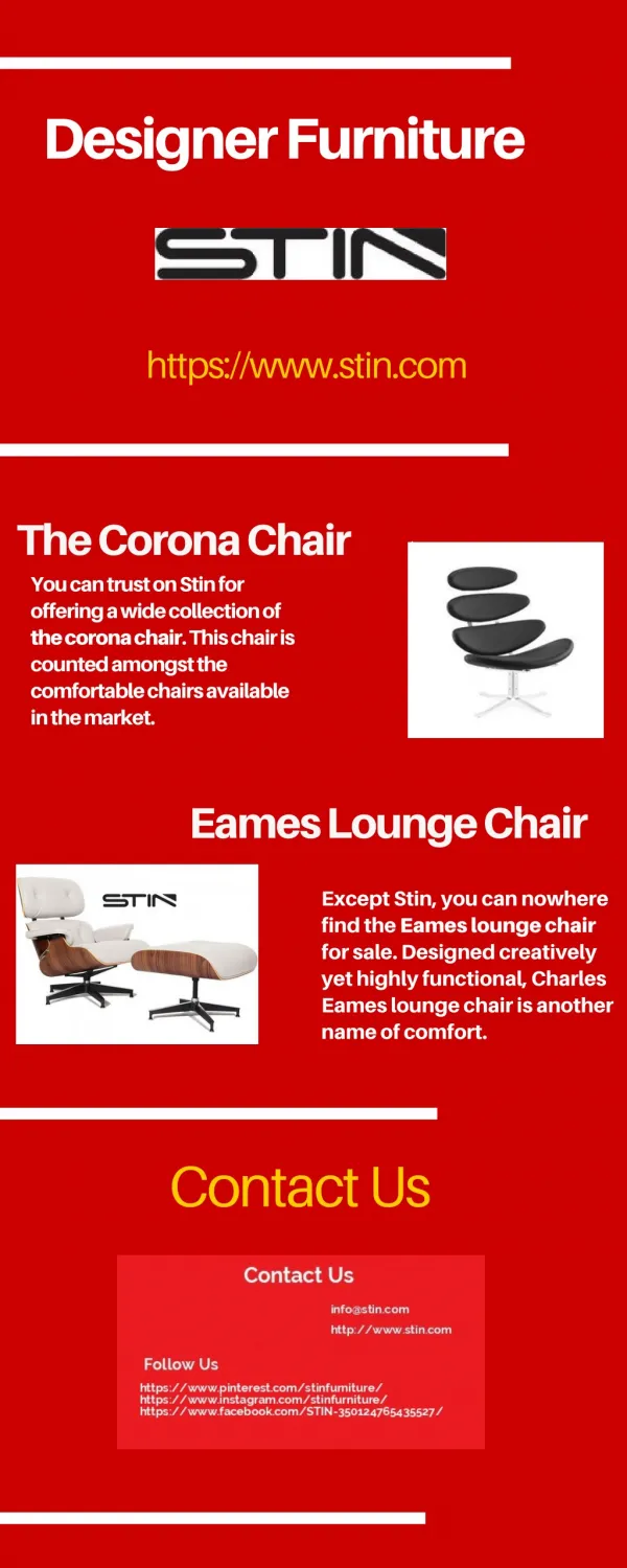 Designer Furniture - stin.com