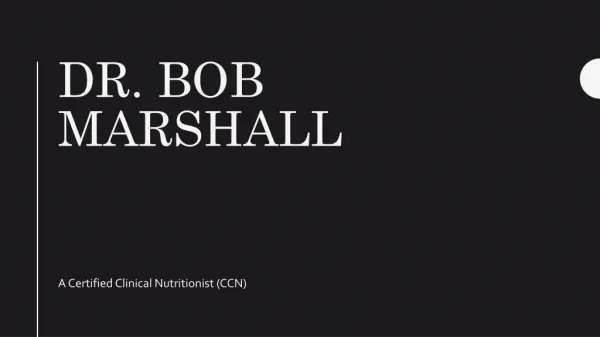 Dr Bob Marshall Healthline