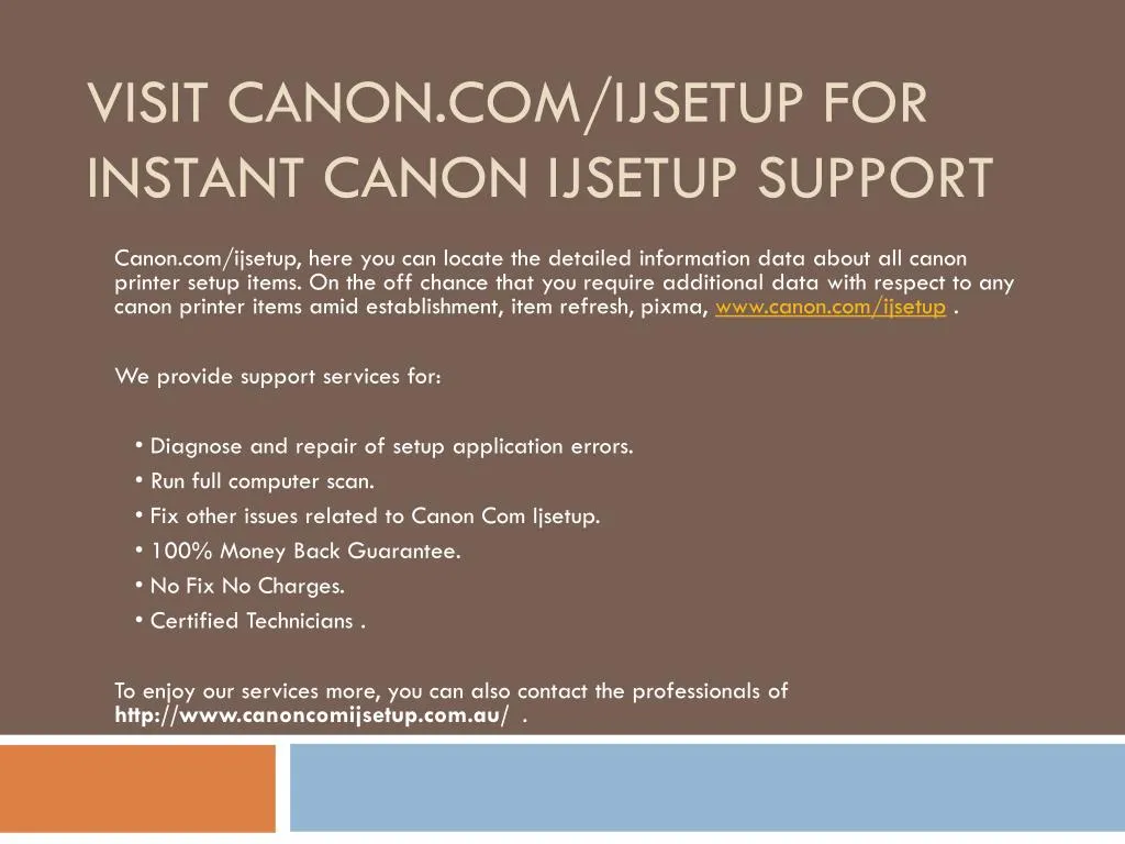 visit canon com ijsetup for instant canon ijsetup support