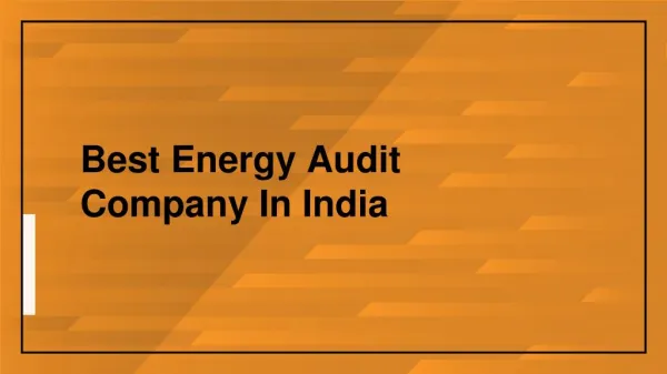 Best energy audit company in India