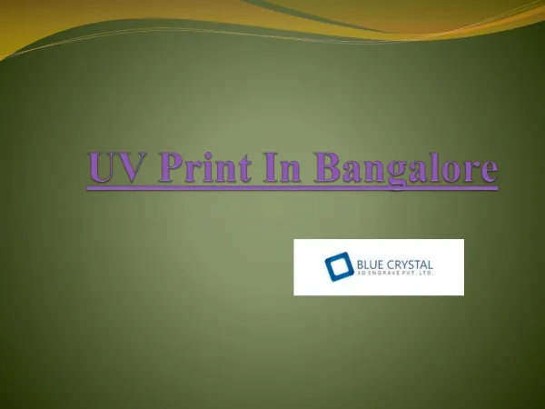 UV Print On Crystal