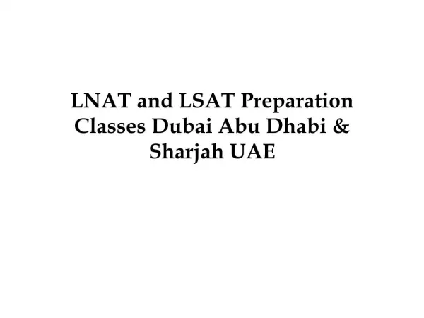 LNAT and LSAT Preparation Classes Dubai Abu Dhabi & Sharjah UAE