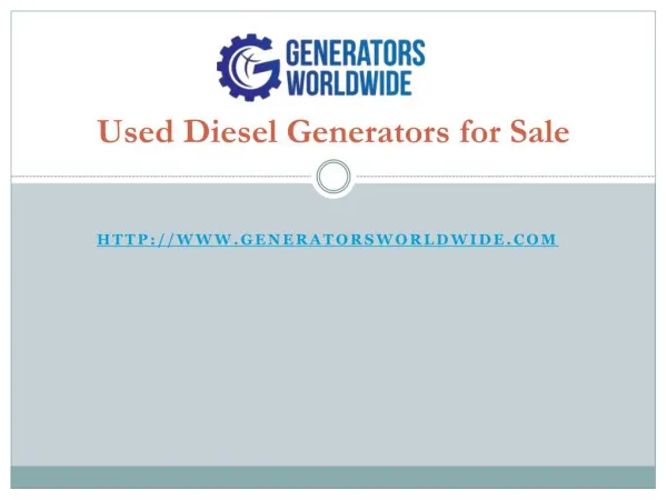 Used Diesel Generators