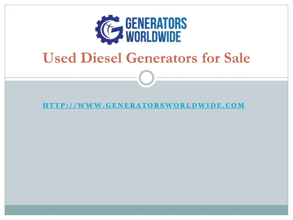 used diesel generators for sale