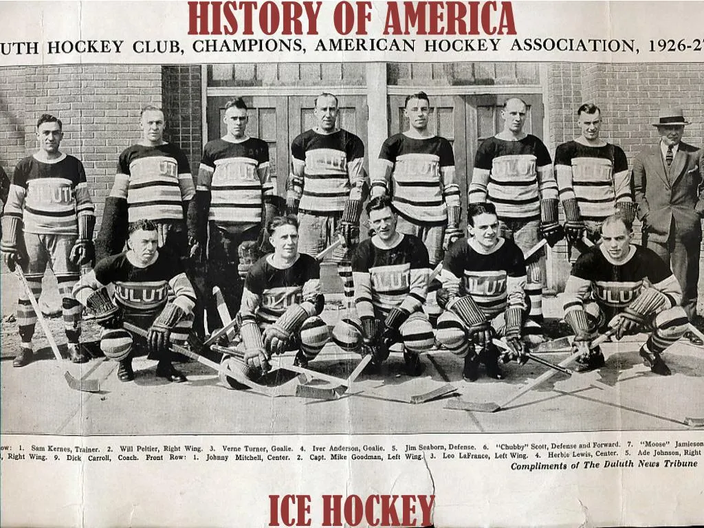 history of america ice hockey