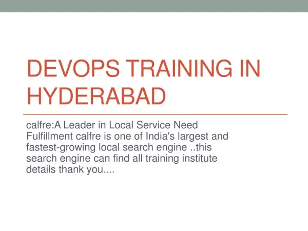 Where To Find Best Devops Training in Hyderabad