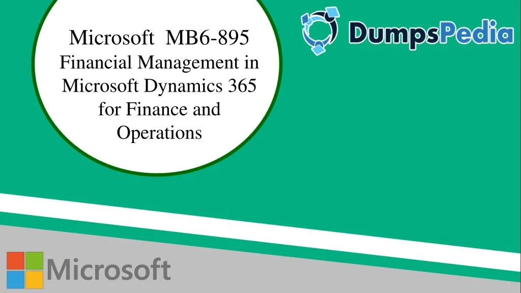 microsoft mb6 895 financial management