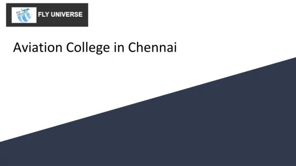 Aviation colleges in Chennai, India-flyuniverse