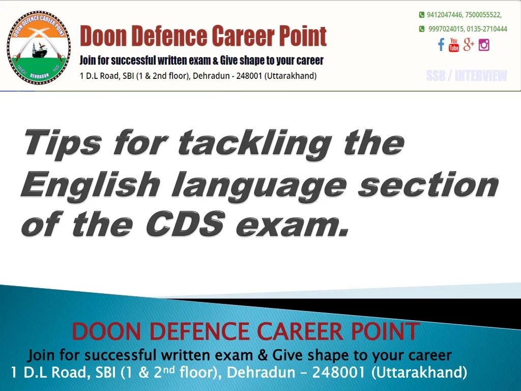 doon defence career point join for successful