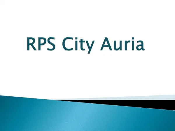 3 BHK Flats in RPS Auria - 3bhk flat in rps city Faridabad