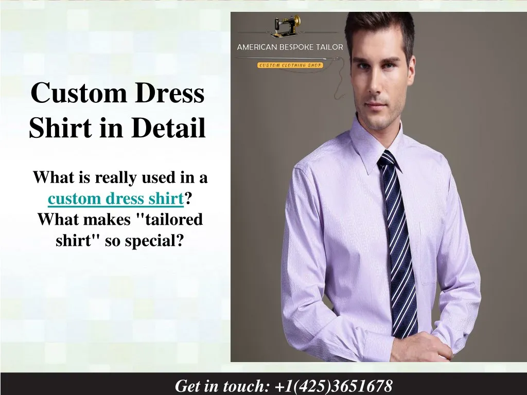 custom dress shirt in detail