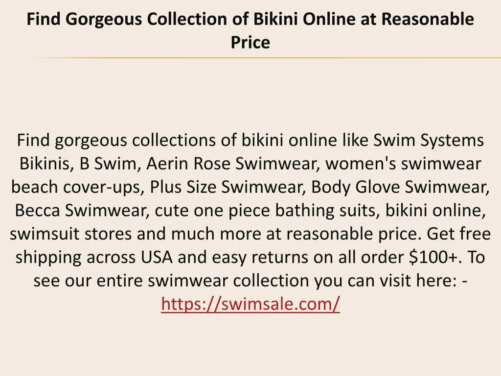 find gorgeous collection of bikini online