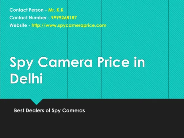 Spy Camera Price in Delhi