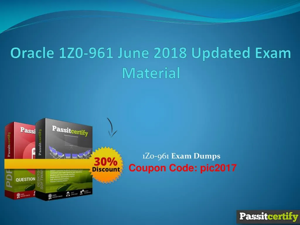 oracle 1z0 961 june 2018 updated exam material