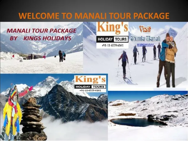 kings holiday tours- Manali Tour Package
