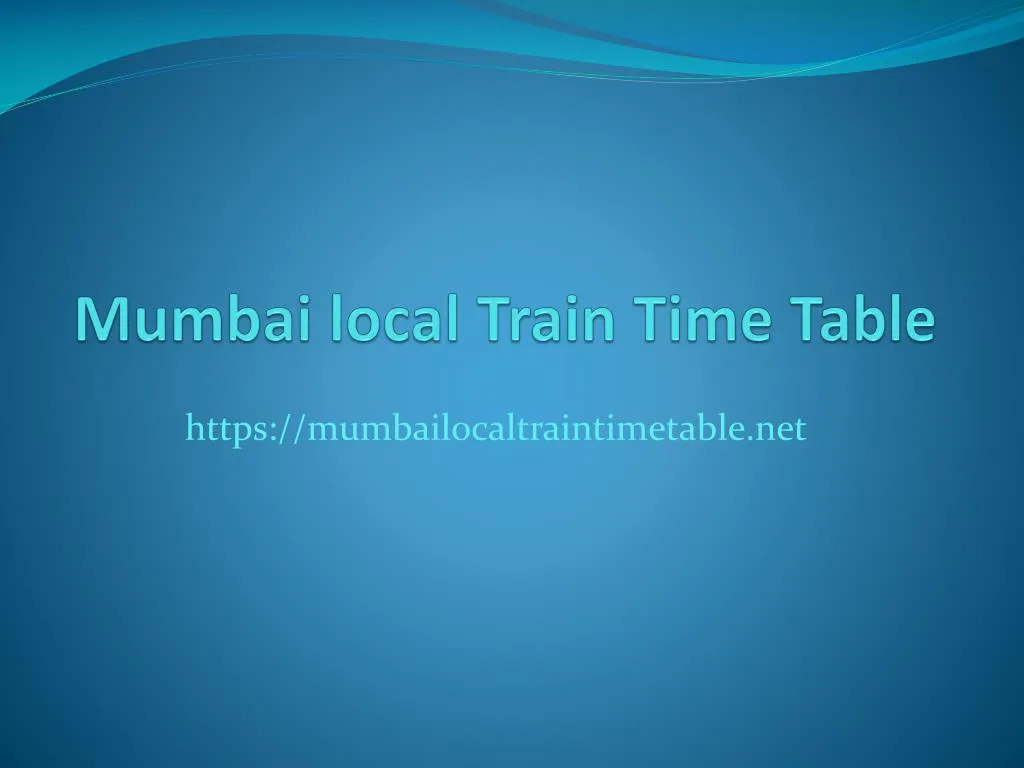 mumbai local train time table