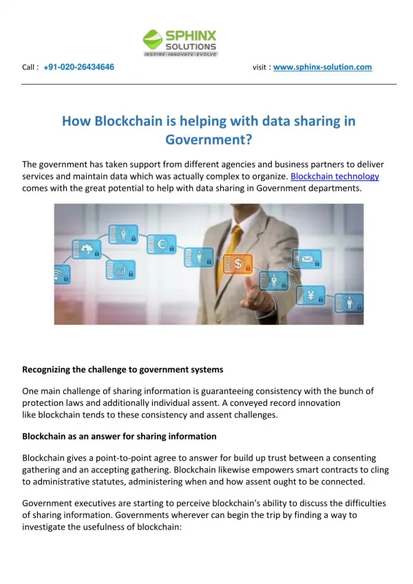 How Blockchain is helping with data sharing in Government?