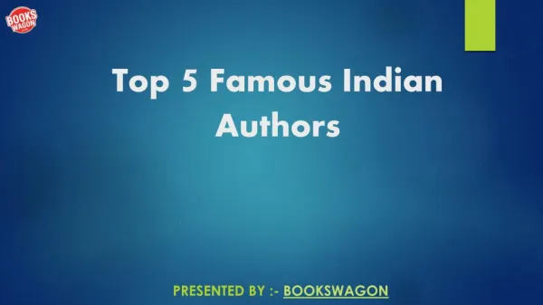 Top 5 Famous Indian Authors