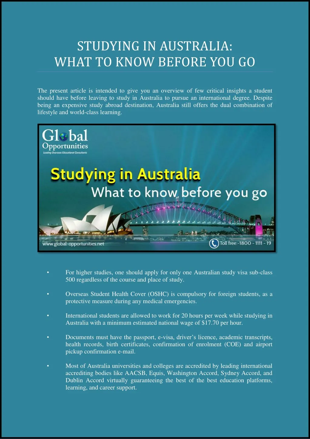studying in australia what to know before you go