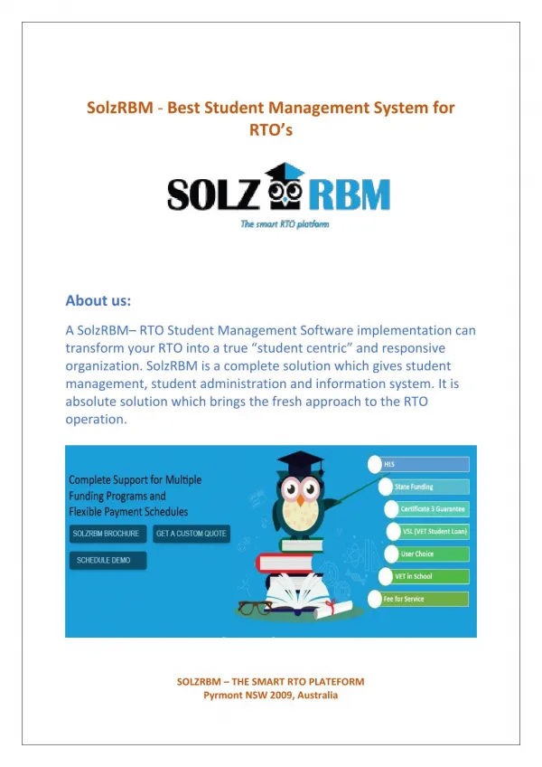 SolzRBM - Best Student Management System For RTO’s