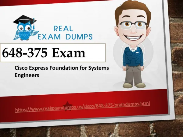 648-375 Brain dumps | Download CISCO 648-375 Real Exam Questions | RealExamDumps