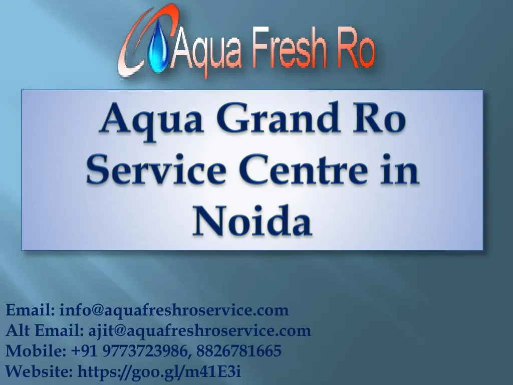 aqua grand ro service centre in noida