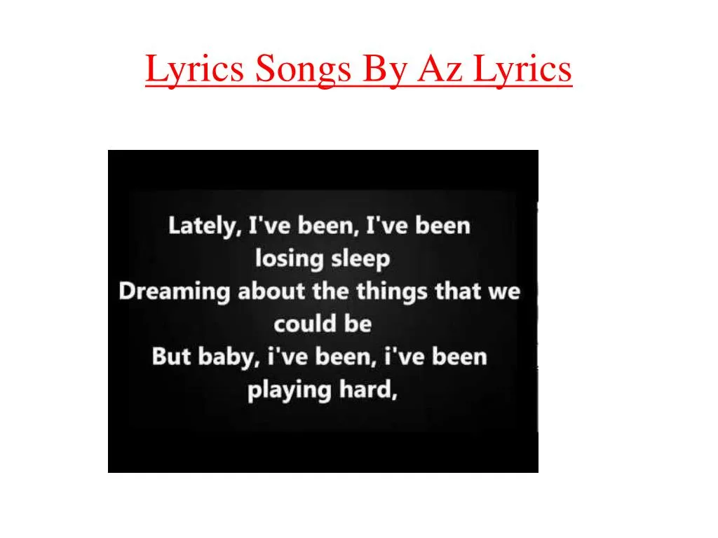 lyrics songs by az lyrics