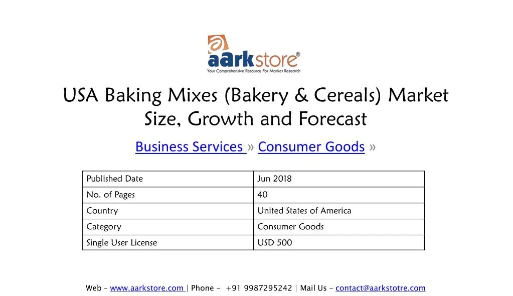 usa baking mixes bakery cereals market size growth and forecast