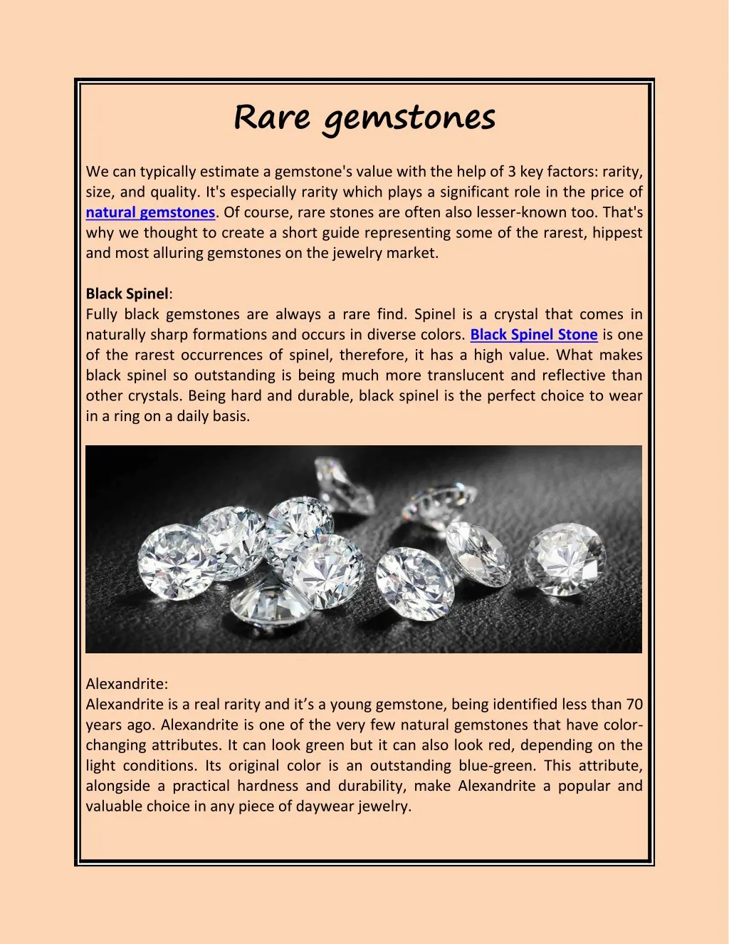 rare gemstones