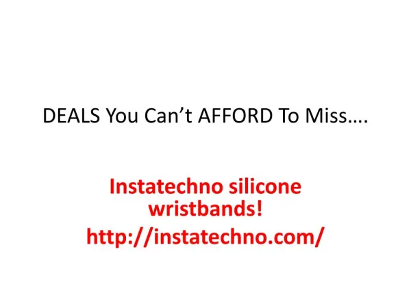 Instatechno Silicone wristbands