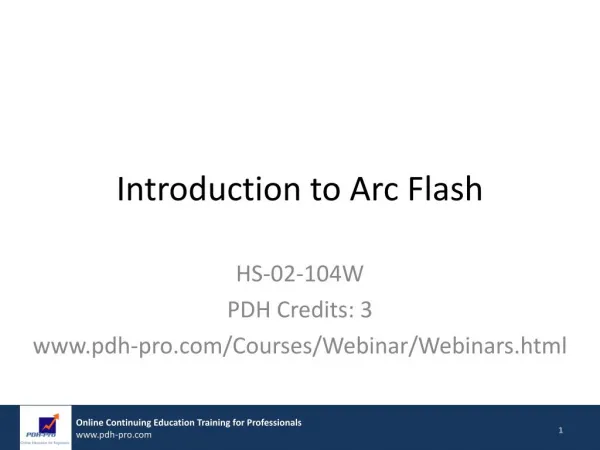 Introduction to Arc Flash