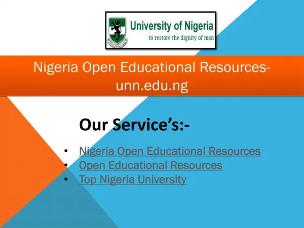 Nigeria Open Educational Resources- unn.edu.ng