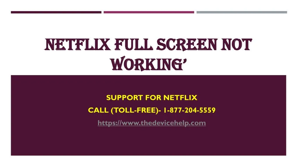 netflix full screen not working